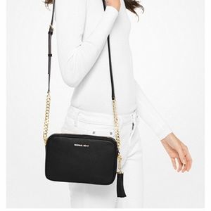 Like New Michael Kors Ginny Leather Crossbody Bag